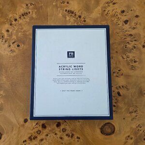 Pottery Barn Acrylic Word String Lights